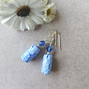 Millefiore Tube Earrings