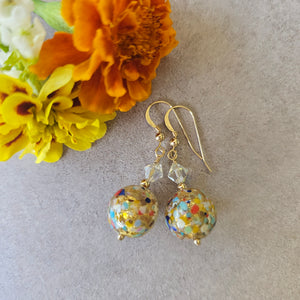 Cluseau Murano Glass Round Earrings