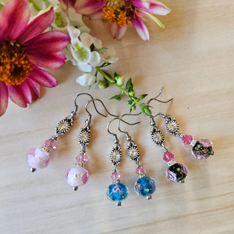 Flower Crystal Earrings