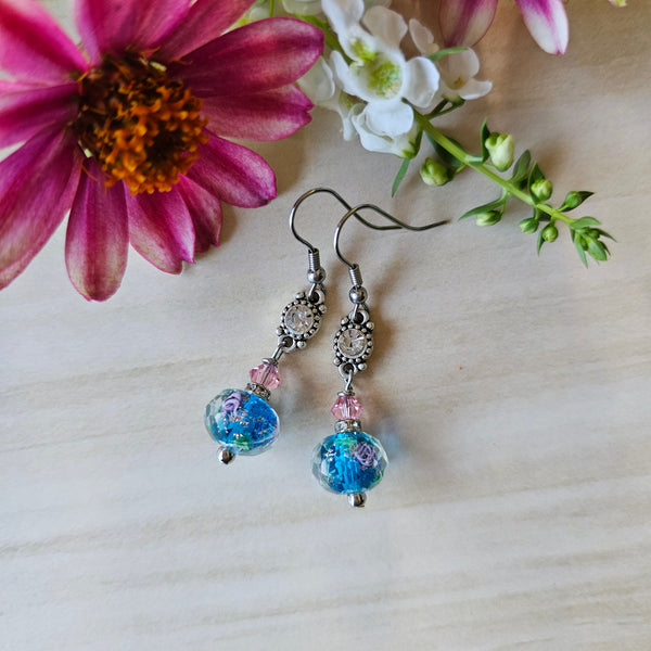 Flower Crystal Earrings