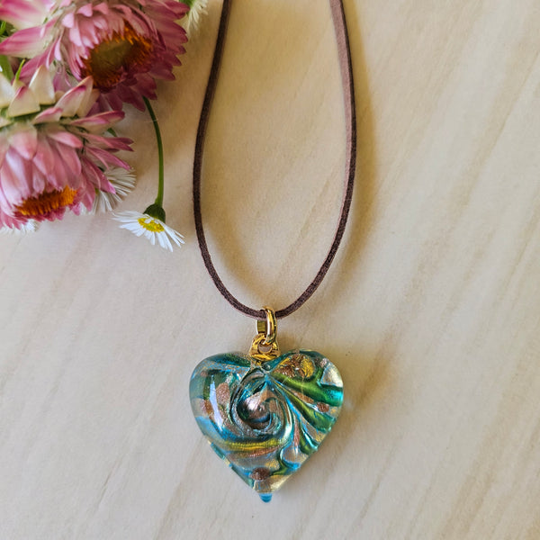 Murano Glass Heart Pendant