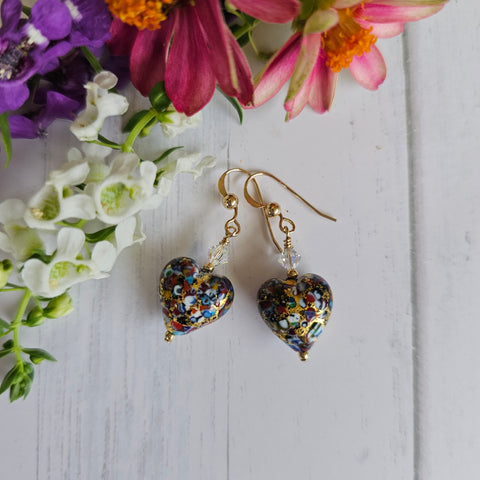 Klimt Murano Glass Hearts