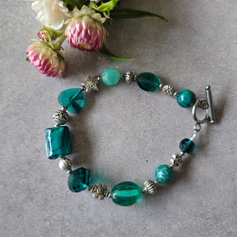 Teal Green Bracelet 22cm