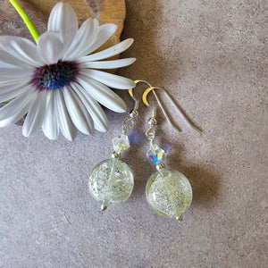 Ca'd'oro Murano Glass Lentil Earrings