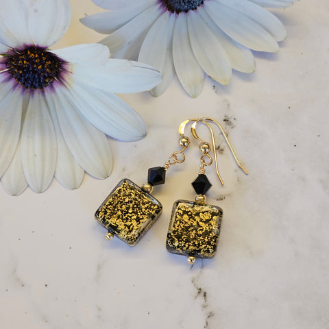 Gold Ca'd'oro Square Earrings