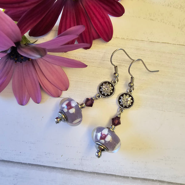 Lampwork Rondelle Earrings