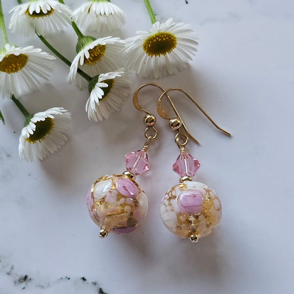 White Lace Murrine with Roses