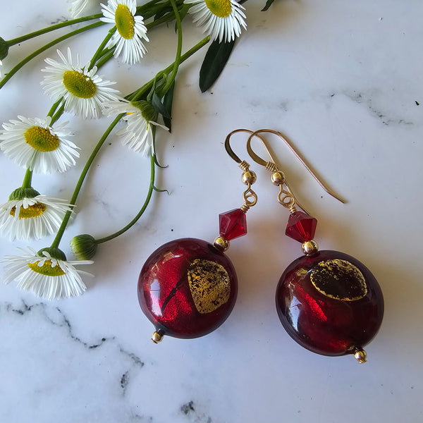 Red Schissa Earrings