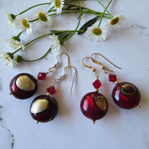 Red Schissa Earrings