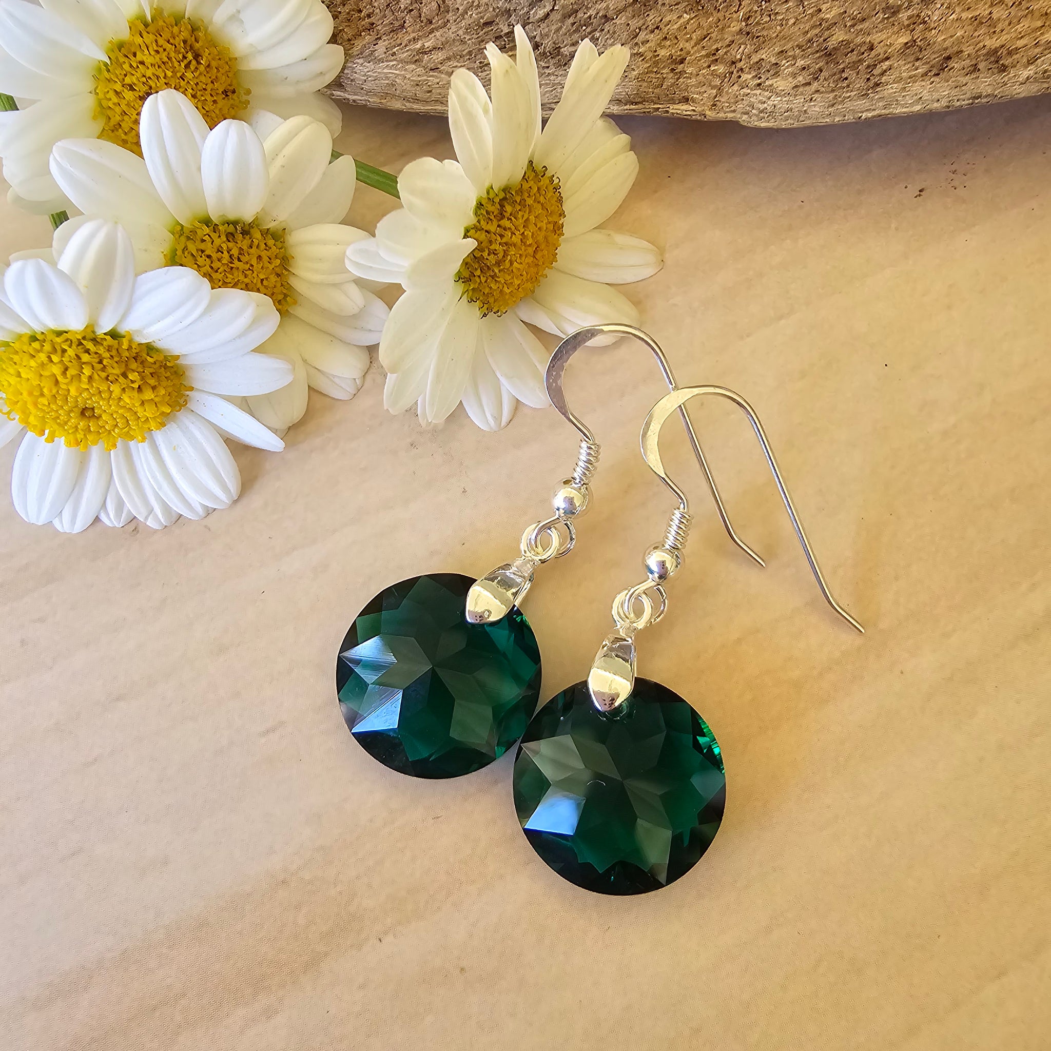 Swarovski Crystal Round Earrings