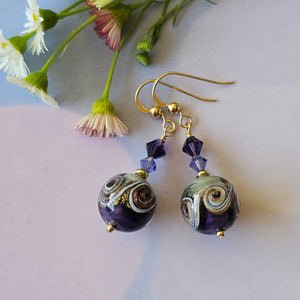 Gold Mare Murano Glass Earrings