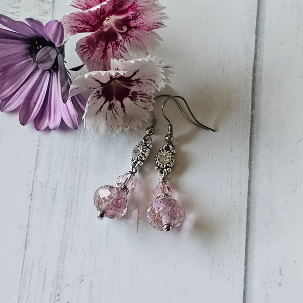 Flower Crystal Earrings