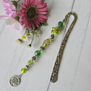 Bookmark Green with Tree of Life