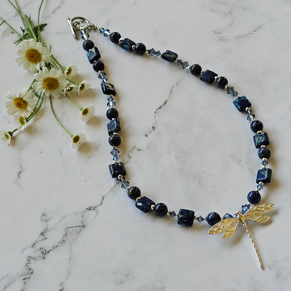 Imperial Jasper and Lapis Necklace