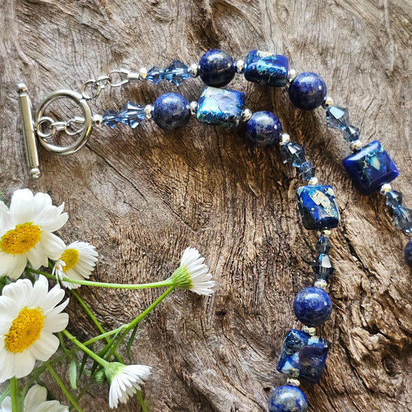 Imperial Jasper and Lapis Necklace