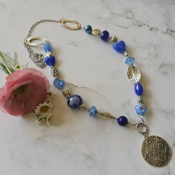 Shades of Blue Long Necklace