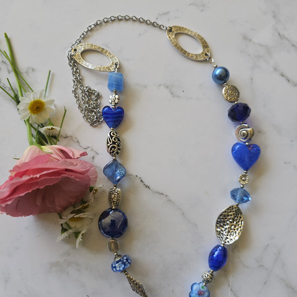 Shades of Blue Long Necklace