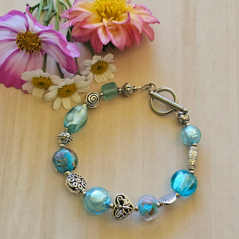 Pale Aqua Blue Bracelet - 21cm