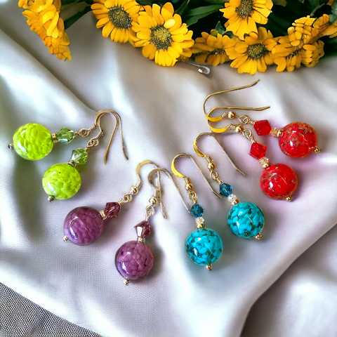 Murano Glass "Clouds" Earrings