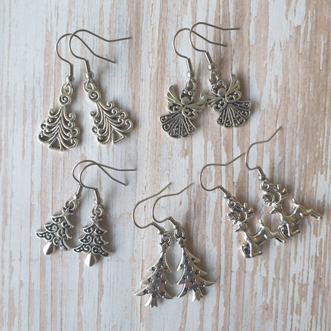 Metal Christmas Earrings