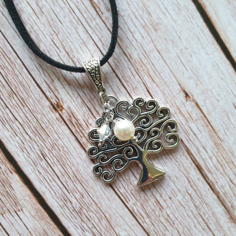 Tree Pendant with Pearl