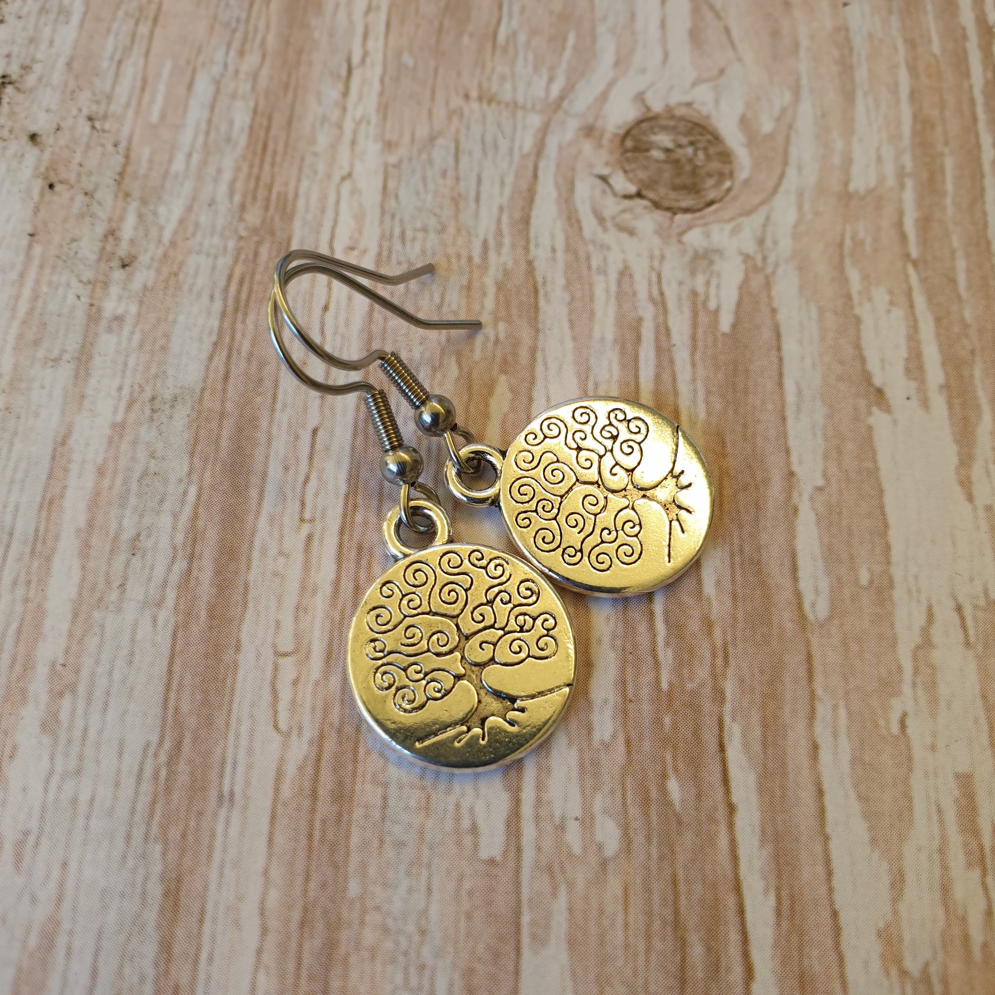 Round Tree Earrings