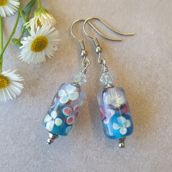 Tube Lampwork Earrings